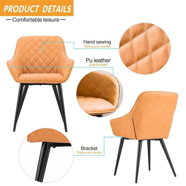 Ovios Dining Chairs Accent Chair Set Of 2 Leather Kitchen Ovios Dining Chairs Accent Chair Set