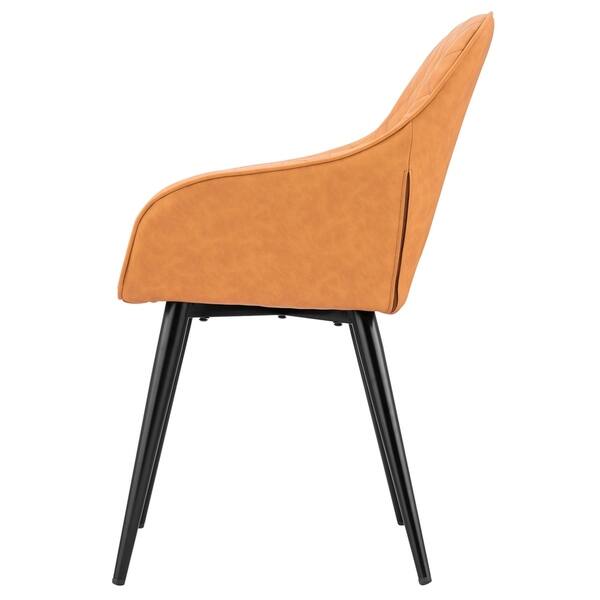 Shop Ovios Dining Chairs Accent Chair Set Of 2 Leather Kitchen