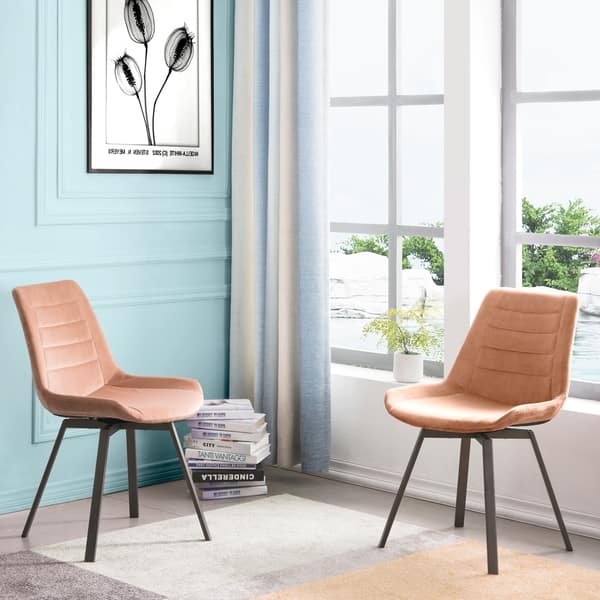 Ovios Dining Chairs Velvet Accent Chair Set Of 2 Swivel Ovios Dining Chairs Velvet Accent