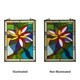 preview thumbnail 3 of 1, Gracewood Hollow Mudimbe Floral Stained Glass Window Panel Suncatcher