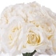 preview thumbnail 3 of 7, Enova Home Artificial 21 Heads Silk Roses Fake Flowers Arrangement in Round Clear Glass Vase with Faux Water for Home Decoration