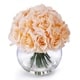 preview thumbnail 4 of 7, Enova Home Artificial 21 Heads Silk Roses Fake Flowers Arrangement in Round Clear Glass Vase with Faux Water for Home Decoration
