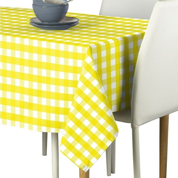 Polyester Picnic Check Signature Tablecloth 54" x 54" Yellow