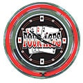 Four Aces Neon Wall Clock