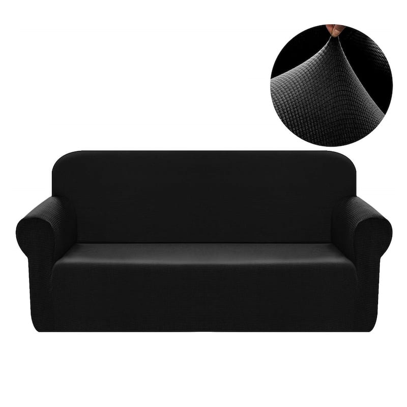 Enova Home High Stretch Loveseat Cover 1 Piece Couch Covers, Lounge Covers for 2 Cushion Couch - N/A