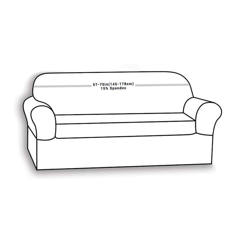 Enova Home High Stretch Loveseat Cover 1 Piece Couch Covers, Lounge Covers for 2 Cushion Couch - N/A