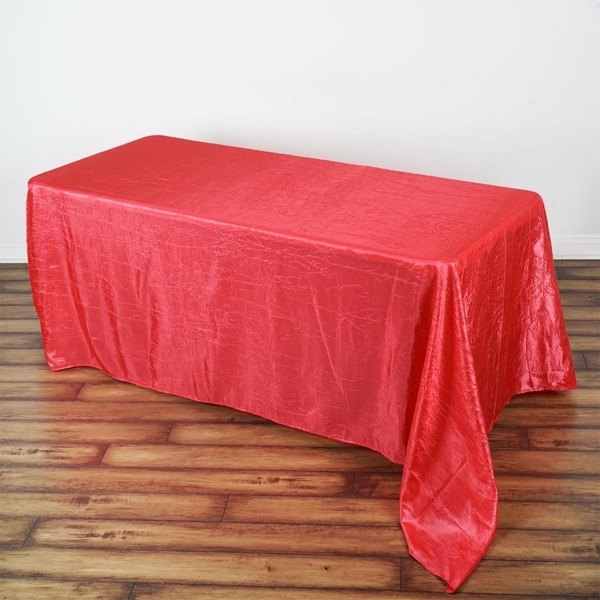 Pintuck Rectangle Tablecloth 90" x 132" Coral