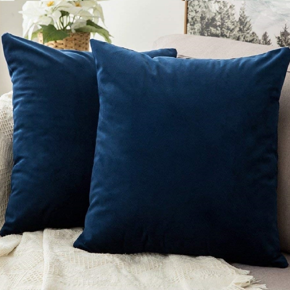 dark blue throw pillows