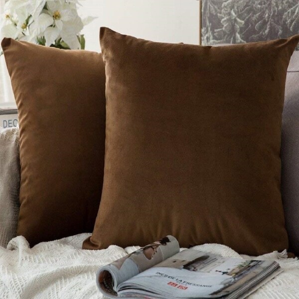 Brown Velvet Throw Pillows Online At Our Best Brown Velvet Throw Pillows Online