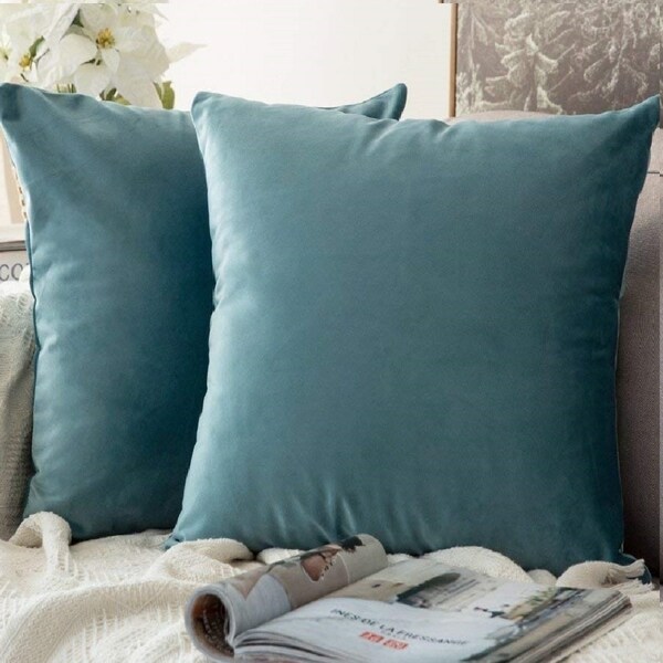 light green pillows