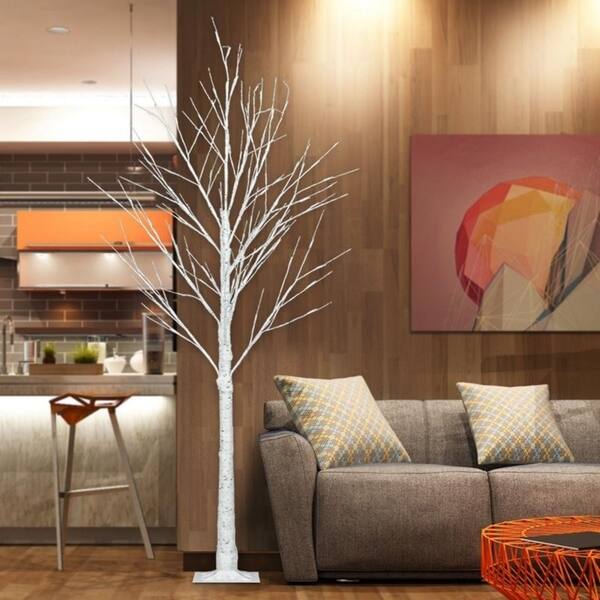 Shop Pre Lit White Birch Tree Christmas Holiday Party Decorations