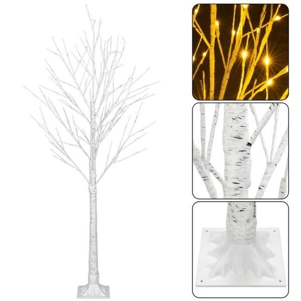 Pre Lit White Birch Tree Christmas Holiday Party Decorations Starlit Tree For Indoor Outdoor Use On Sale Overstock 29860620 6 Foot