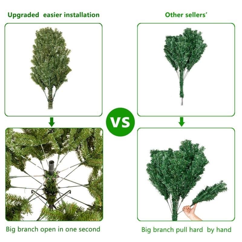 Premium Spruce 1450-branch Hinged 7.5-foot Artificial Christmas Tree