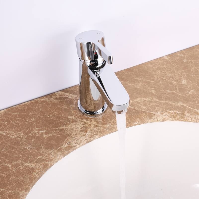 Eviva Silky Single Handle (1 Hole) Chrome Bathroom Sink Faucet