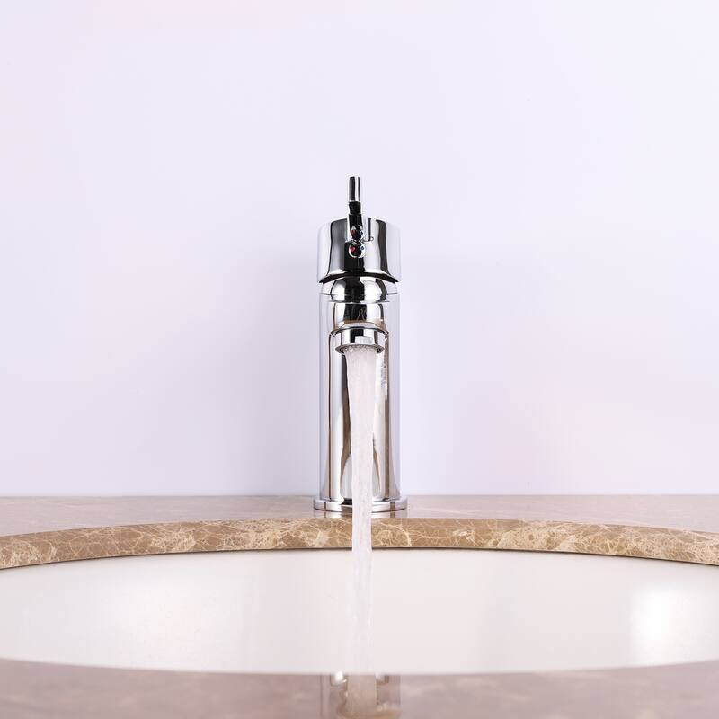 Eviva Silky Single Handle (1 Hole) Chrome Bathroom Sink Faucet
