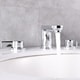 preview thumbnail 2 of 3, Eviva Curvy 2 Handles (3 Holes) Chrome Bathroom Sink Faucet