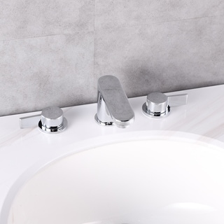 Eviva Curvy 2 Handles (3 Holes) Chrome Bathroom Sink Faucet