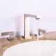preview thumbnail 3 of 3, Eviva Sleek 2 Handles (3 Holes) Brushed Nickel Bathroom Sink Faucet