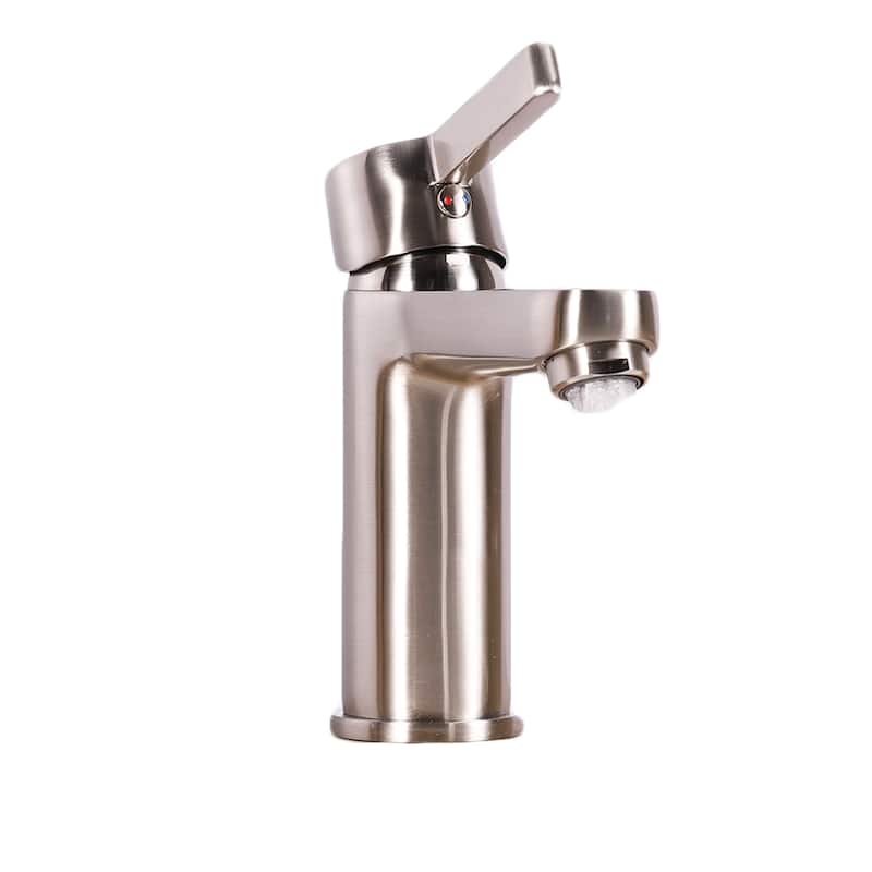 Eviva Silky Single Handle Brushed Nickel Bathroom Sink Faucet