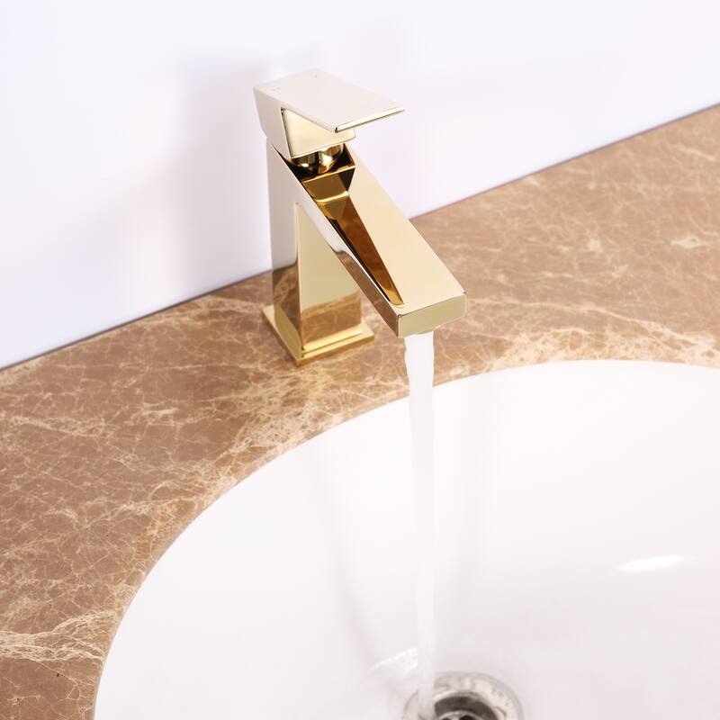 Eviva Ella Single Handle Gold Bathroom Sink Faucet