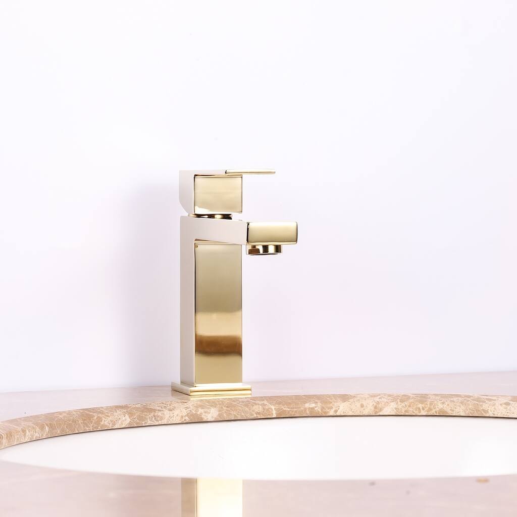 Eviva Ella Single Handle Gold Bathroom Sink Faucet