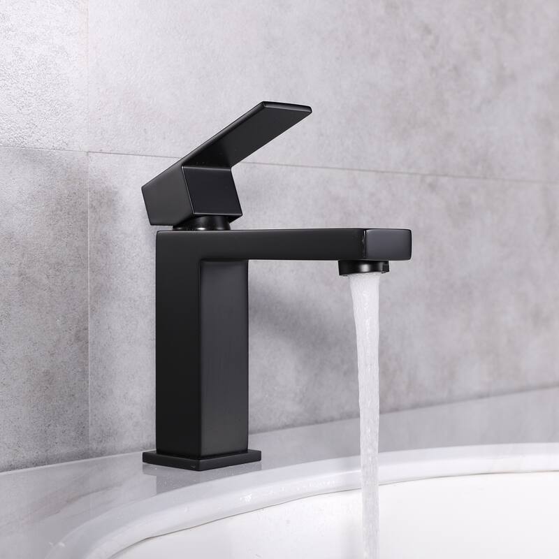 Eviva Ella Single Handle Black Bathroom Sink Faucet