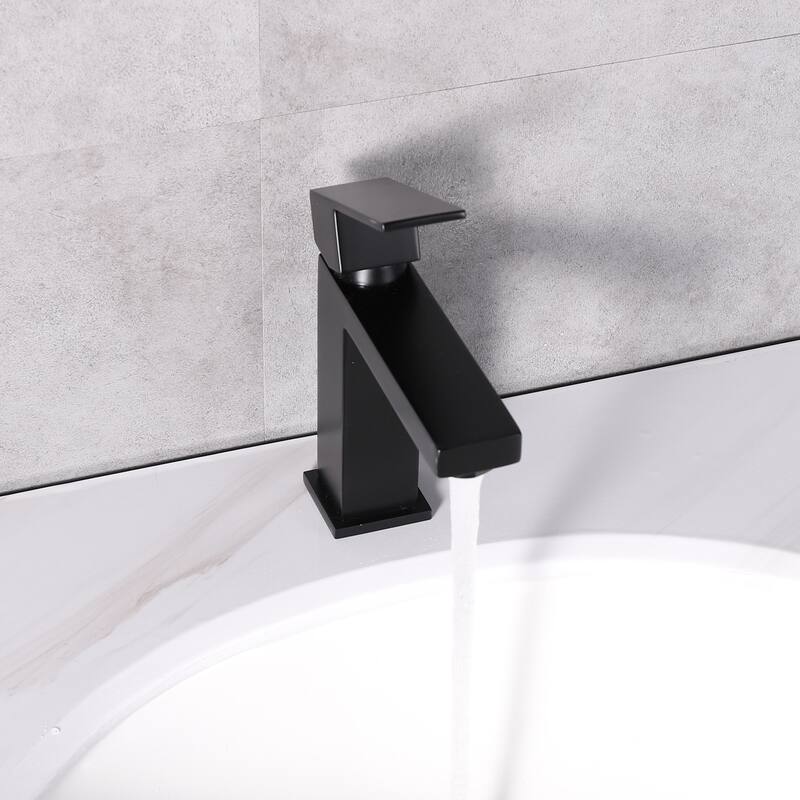 Eviva Ella Single Handle Black Bathroom Sink Faucet