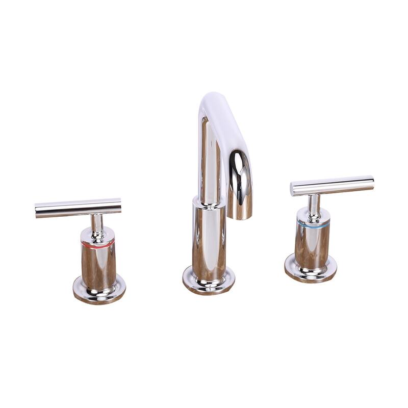 Eviva Purist 2 Handles (3 Holes) Chrome Bathroom Sink Faucet