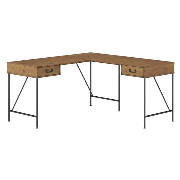 Shop Ironworks 60w L Shaped Desk From Kathy Ireland Home By Bush