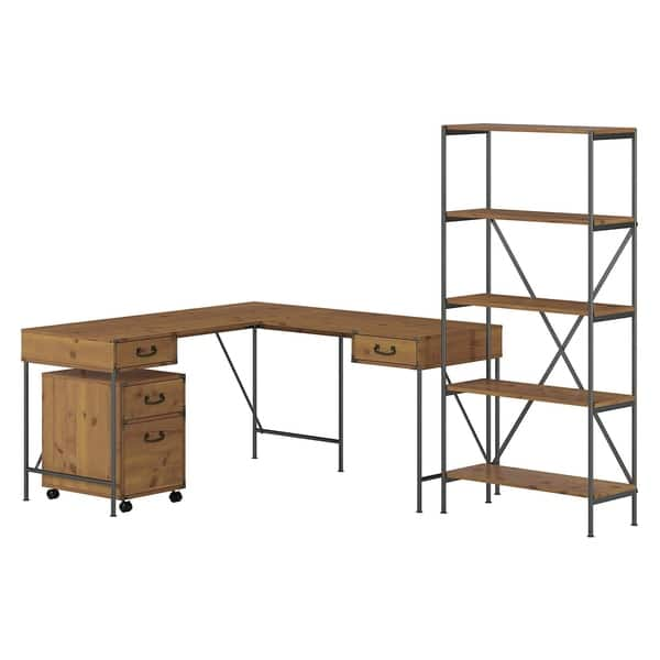 Shop Ironworks 60w L Shaped Desk With Storage By Kathy Ireland