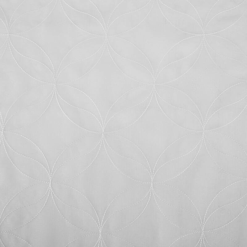 No. 918 Tamaryn Embroidered Trellis Sheer Rod Pocket Curtain Panel, Single Panel