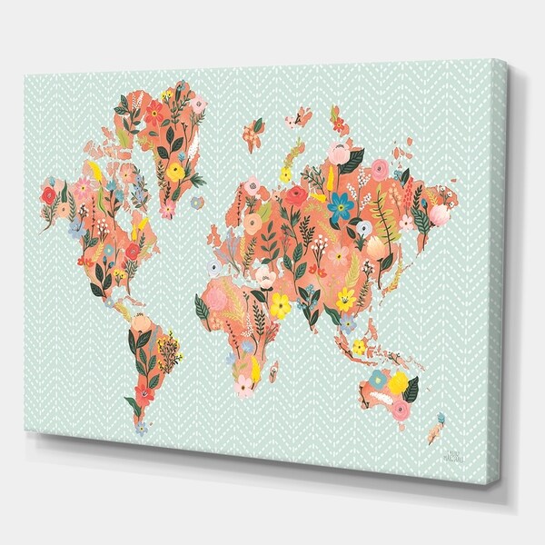 Designart 'WA Wild Garden World' Cottage Canvas Wall Art