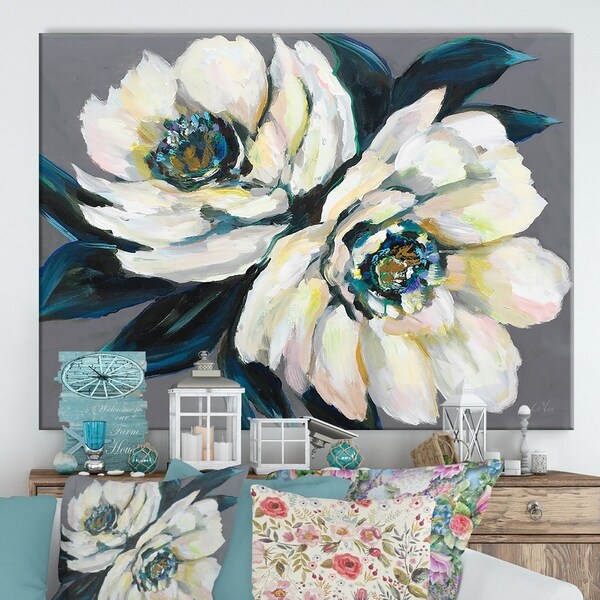 Designart ' Peonies' Cottage Canvas Wall Art