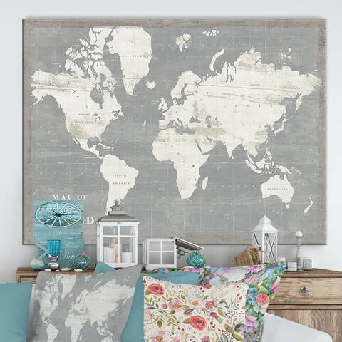 Size Large Map Canvas Art Find Great Art Gallery Deals Shopping At Overstock
