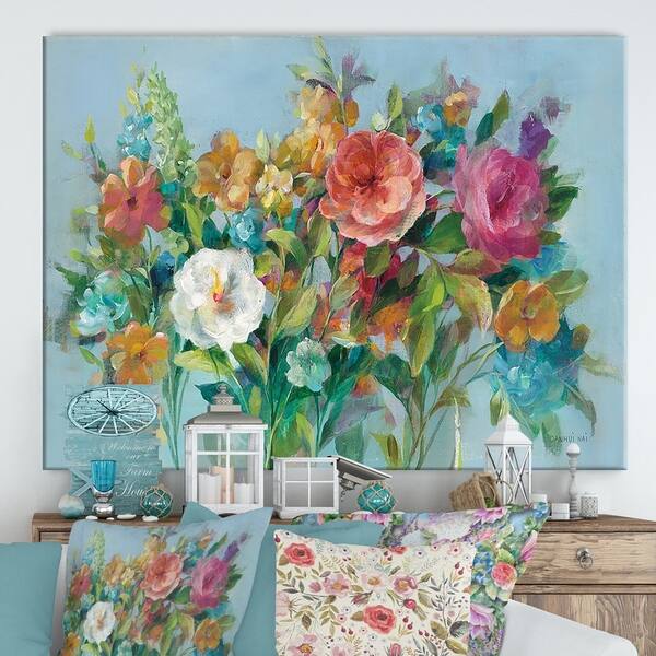 Shop Designart Country Florals Cottage Canvas Wall Art On Sale