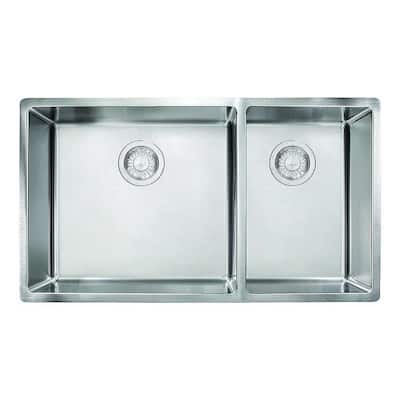 Franke Cube 31-1/2-In Single Basin Undermount 18 Gauge Kitchen Sink - 17.75 x 31.56