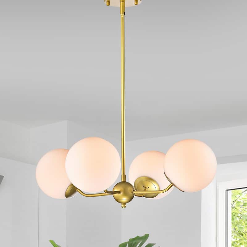 Dioneesha 4-Light Matte Gold Metal Chandelier