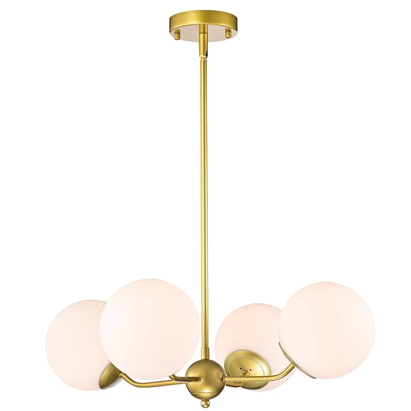 Dioneesha 4-Light Matte Gold Metal Chandelier