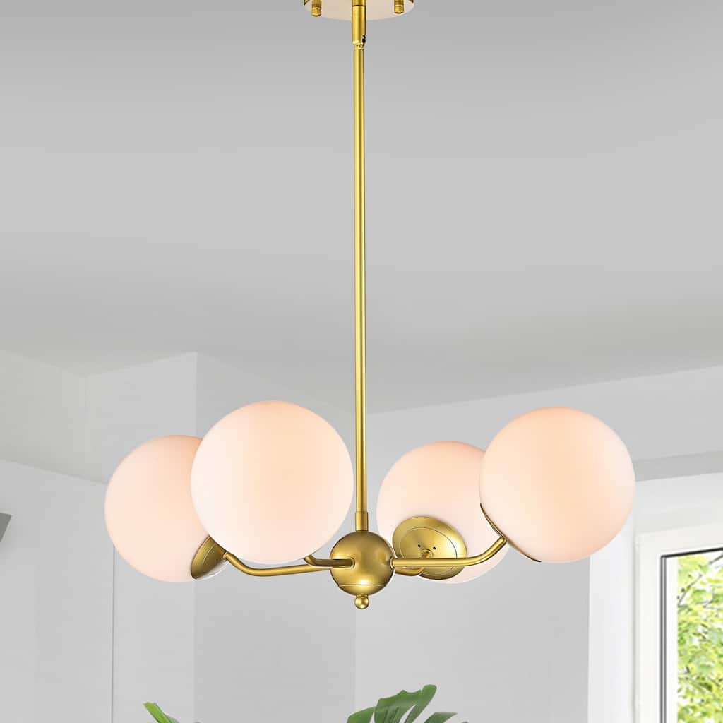 Dioneesha 4-Light Matte Gold Metal Chandelier