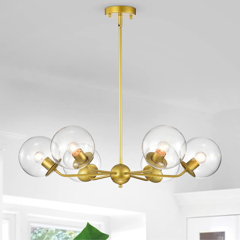 Carson Carrington Ylasryd 6-Light Matte Gold Metal Chandelier