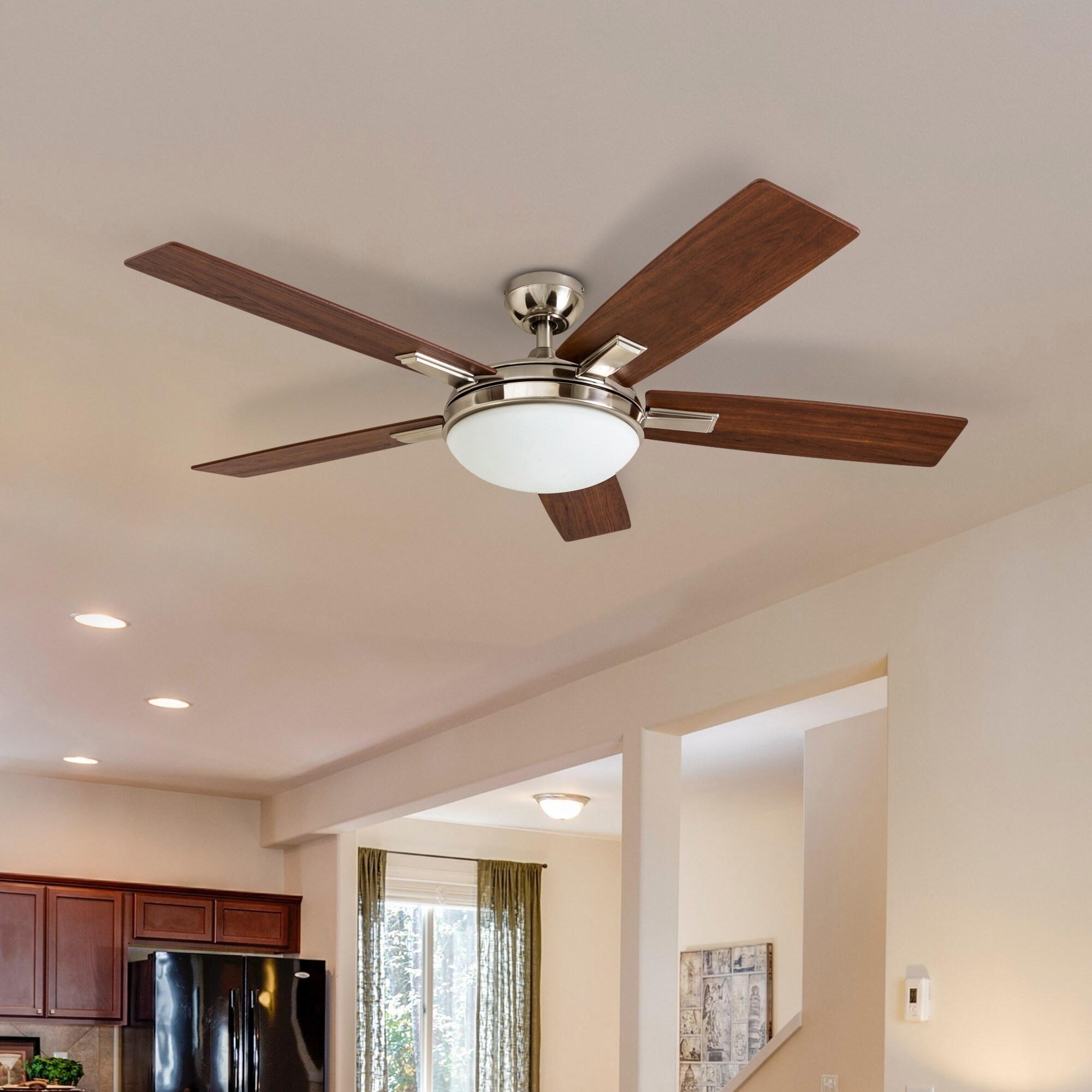 Shop Copper Grove Garff 52 Inch Brushed Nickel Ceiling Fan With