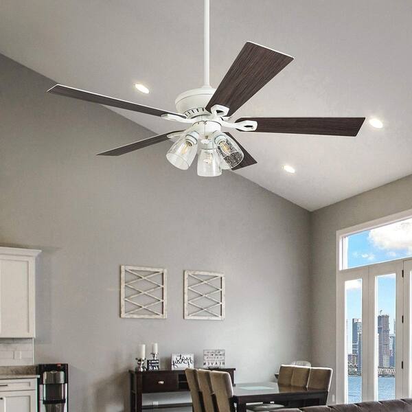 Shop The Gray Barn Grumio Distressed White 52 Inch Ceiling Fan