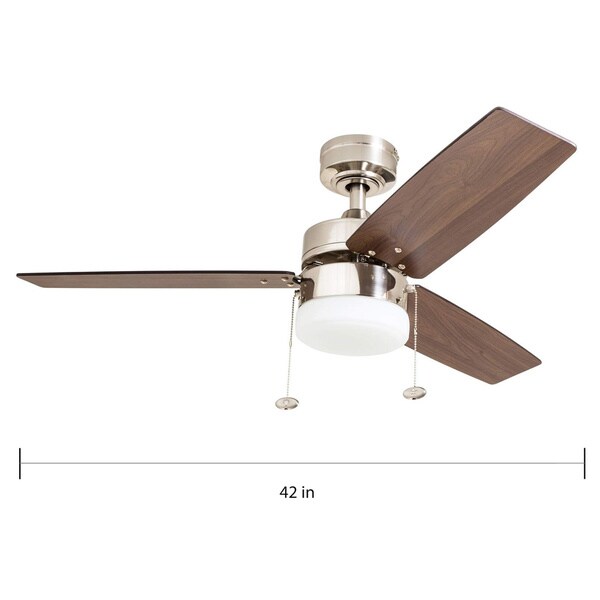 Copper Grove Glenfaba 42-inch Brushed Nickel Ceiling Fan with 3