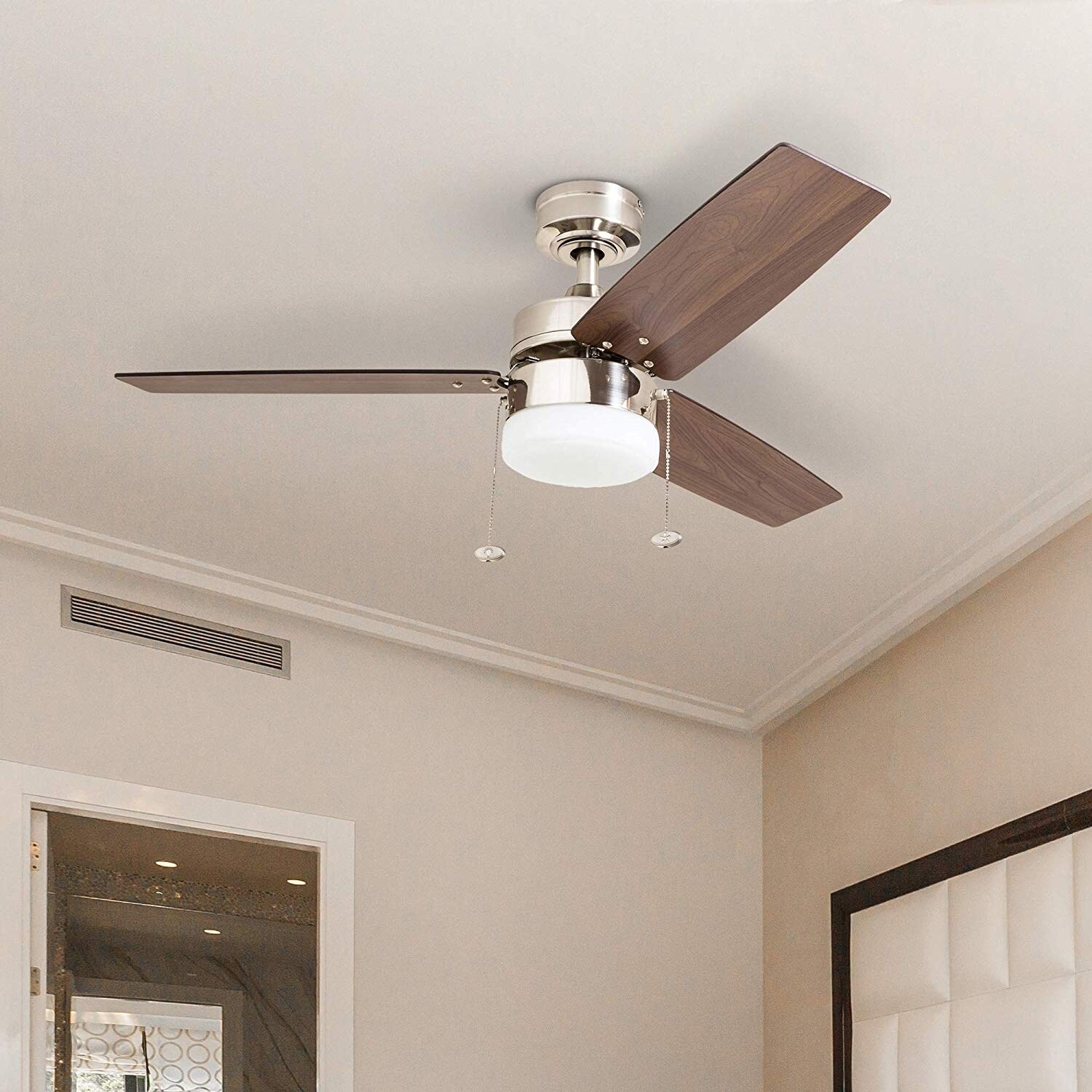 Shop Copper Grove Glenfaba 42 Inch Brushed Nickel Ceiling Fan With