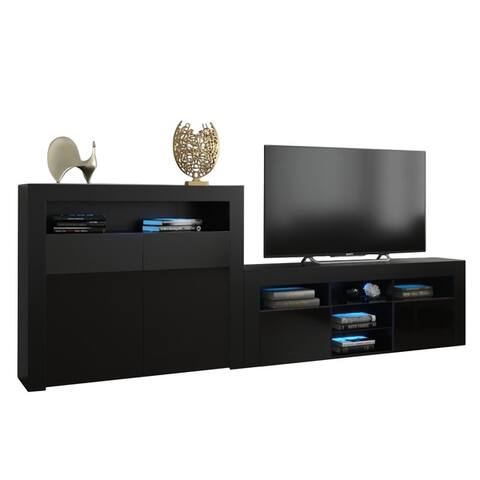 Milano Set 145-2D Modern Wall Unit Entertainment Center
