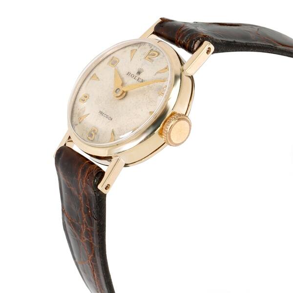 Shop Pre Owned Vintage Rolex Precision Dress Women S Watch In 9kt Yellow Gold Overstock 29862865