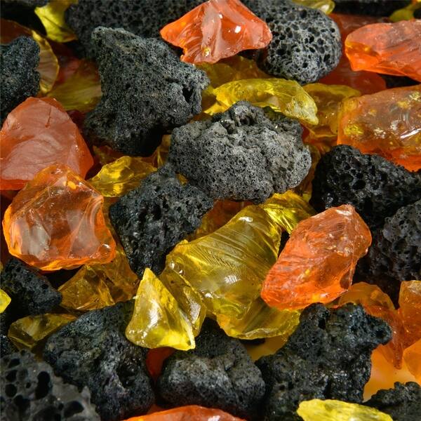 Shop Fire Glass Lava Blends Indoor And Outdoor Fire Pits Or Fireplaces 10 Pounds 3 8 Inch 3 4 Inch Overstock 29863008