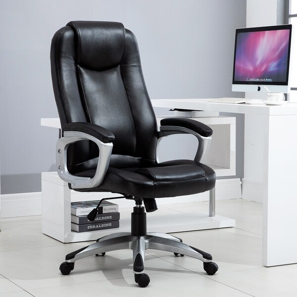 Shop Vinsetto PU Leather High Back Ergonomic Executive Office Chair ...