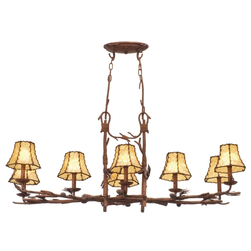 Ponderosa 8 Light Rectangular Chandelier - Chandeliers For Bedrooms by Overstock.com