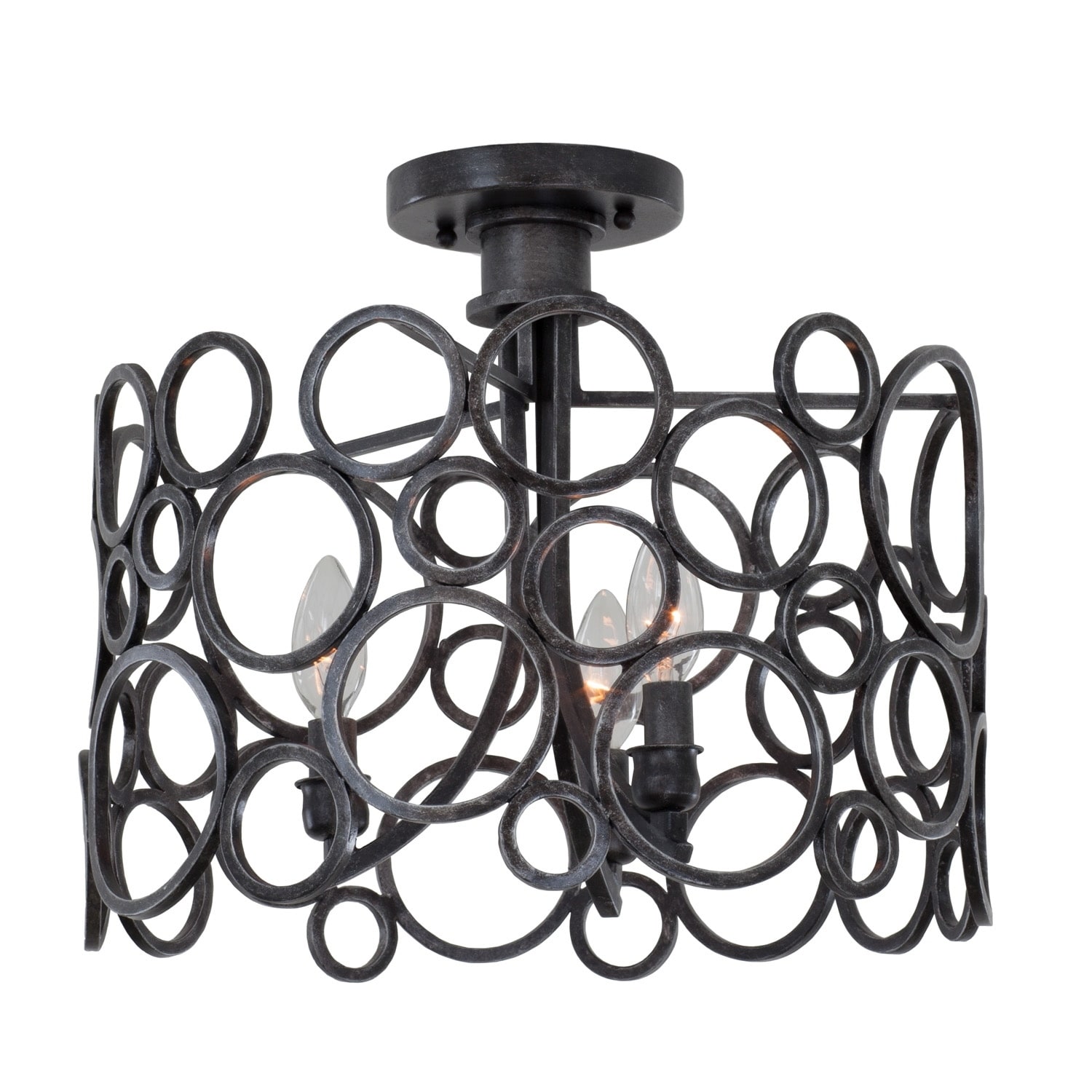 Ashbourne 16 Inch Semi Flush Mount - Chandeliers For Bedrooms by Overstock.com